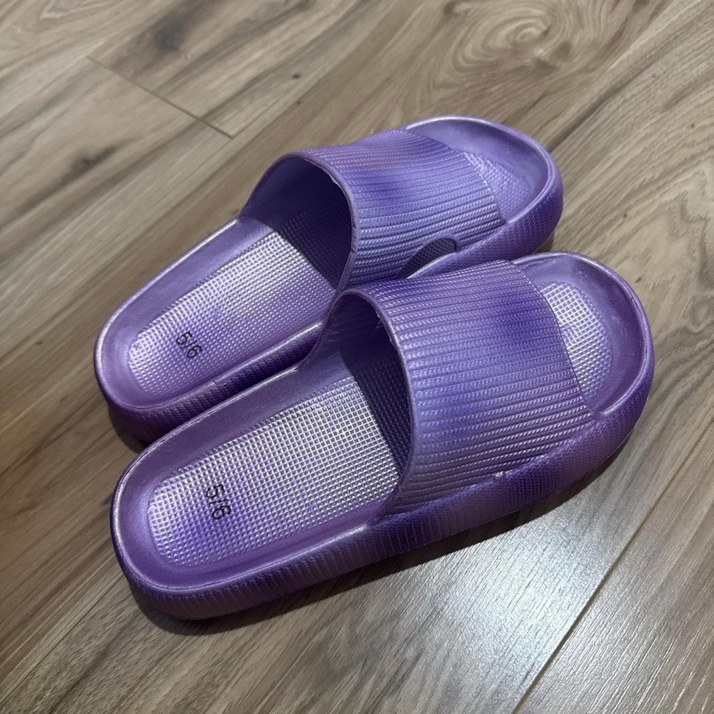 Purple Slide Sandals